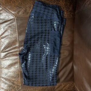 Navy Blue Patterned Leggings